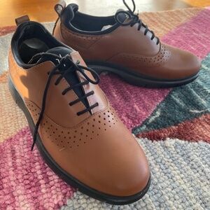 Tefors Flex 2.0 Oxford Dress Sneaker Shoes Brown Leather